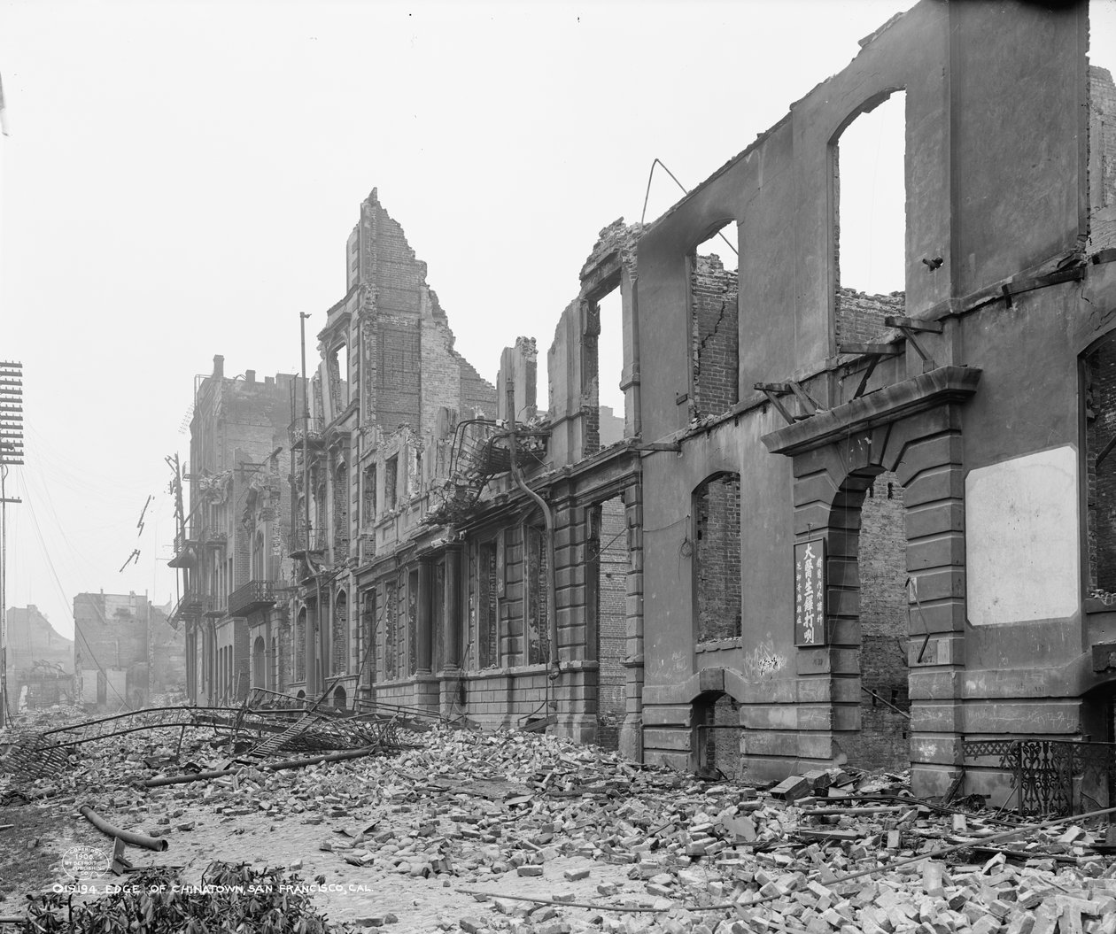 Ruins on Edge of Chinatown, San Francisco by Detroit Publishing Co.