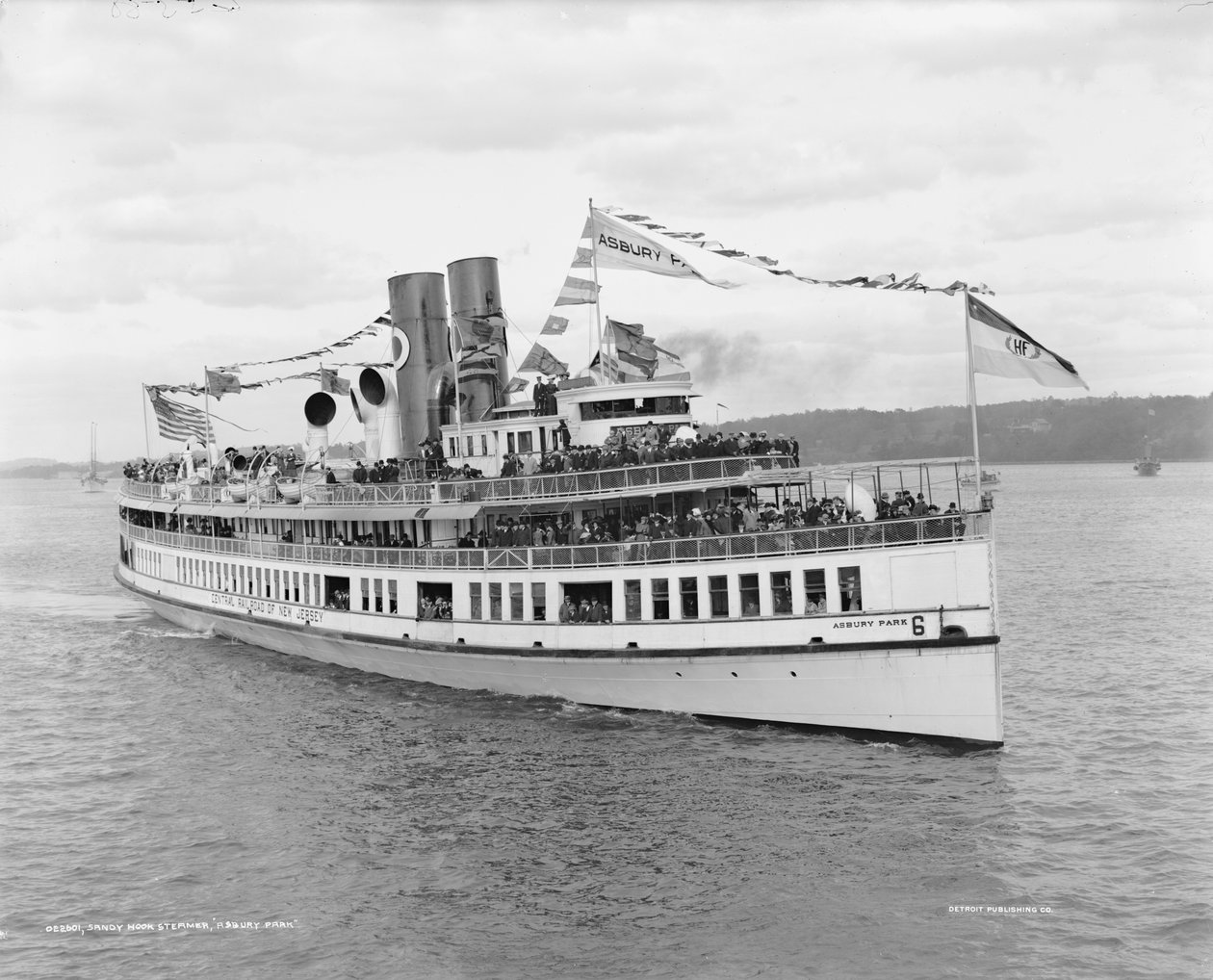 Sandy Hook Steamer Asbury Park by Detroit Publishing Co.