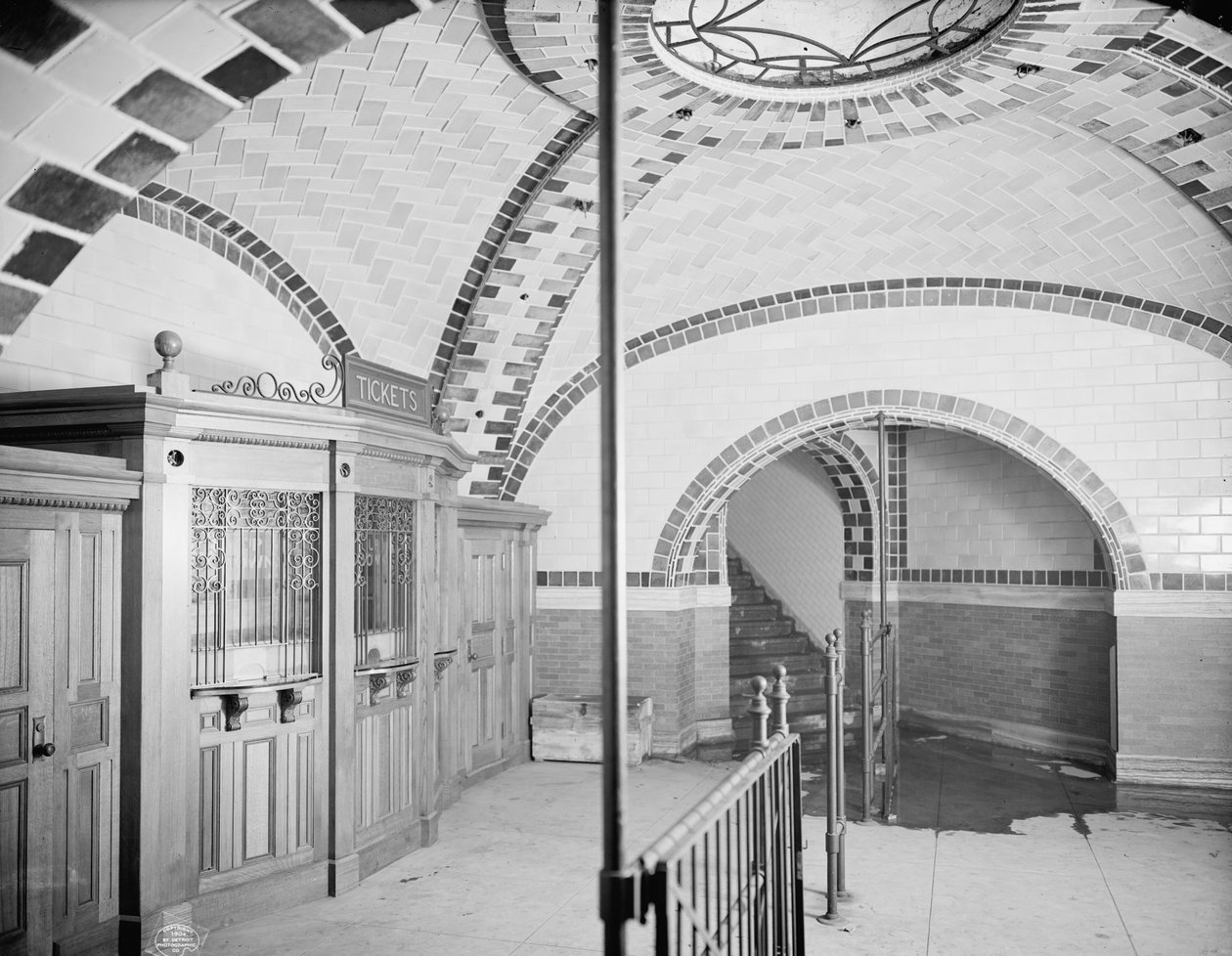 Ticket office, City Hall subway station, New York, c.1904 by Detroit Publishing Co.