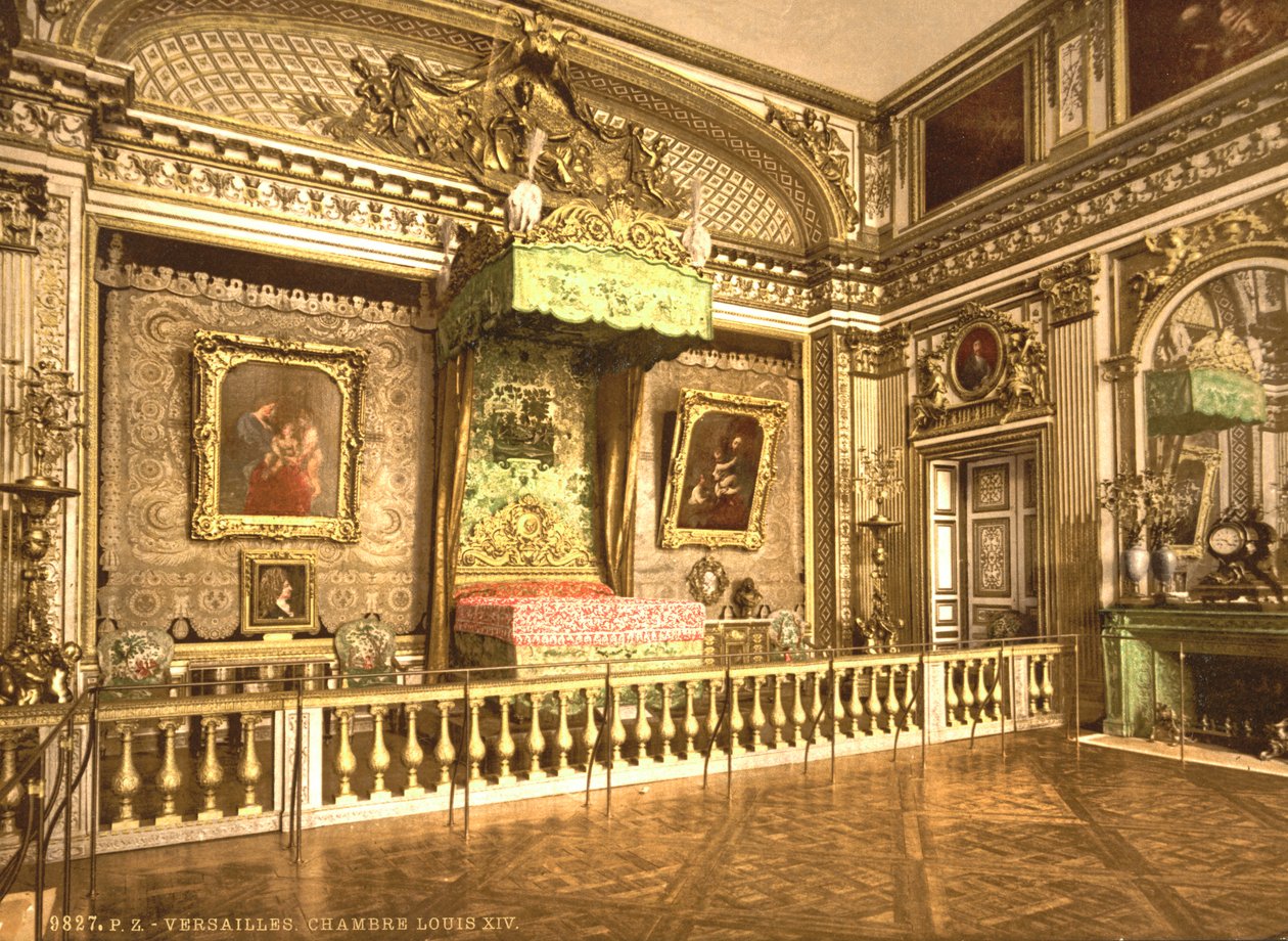 Bedchamber of Louis XIV, Versailles, c.1890-1900 by Detroit Publishing Co.