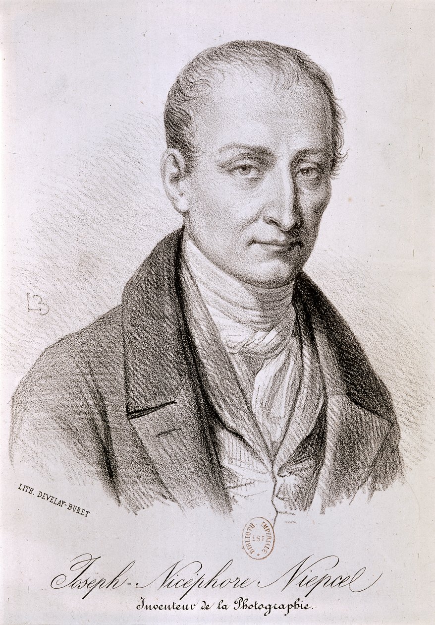 Portrait of Joseph Nicéphore Niépce, French Physicist, Inventor of Photography by Develay-Buret Develay-Buret
