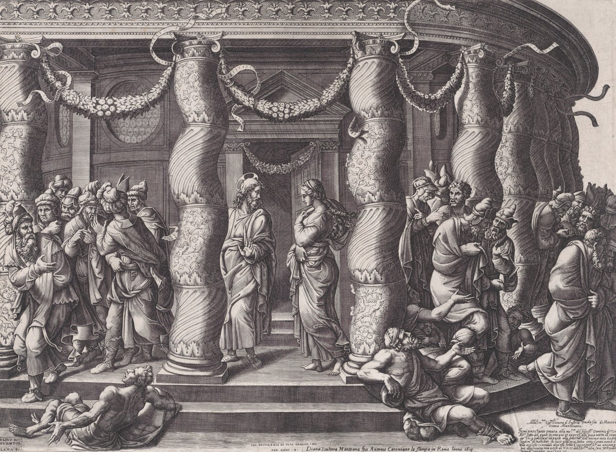 Christ and the woman taken in adultery by Diana Mantuana