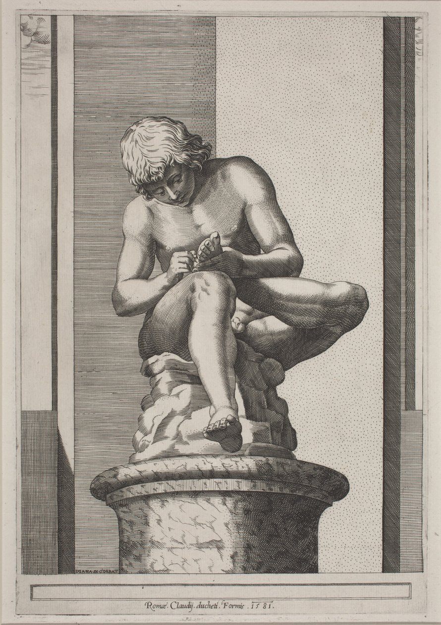 The Spinario by Diana Scultori