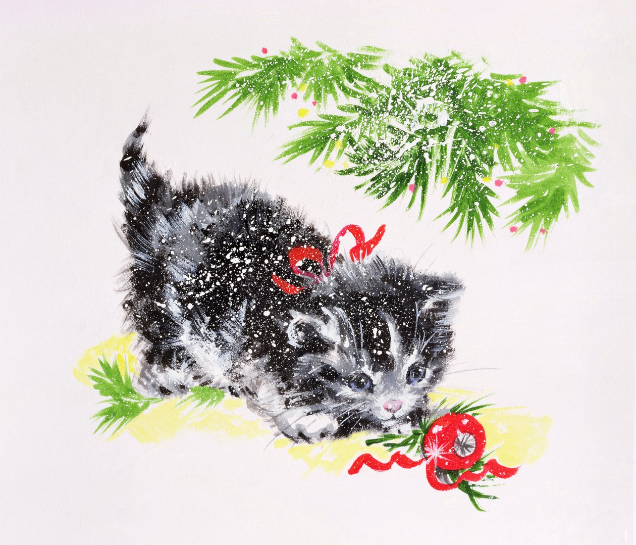 Christmas Kitten by Diane Matthes