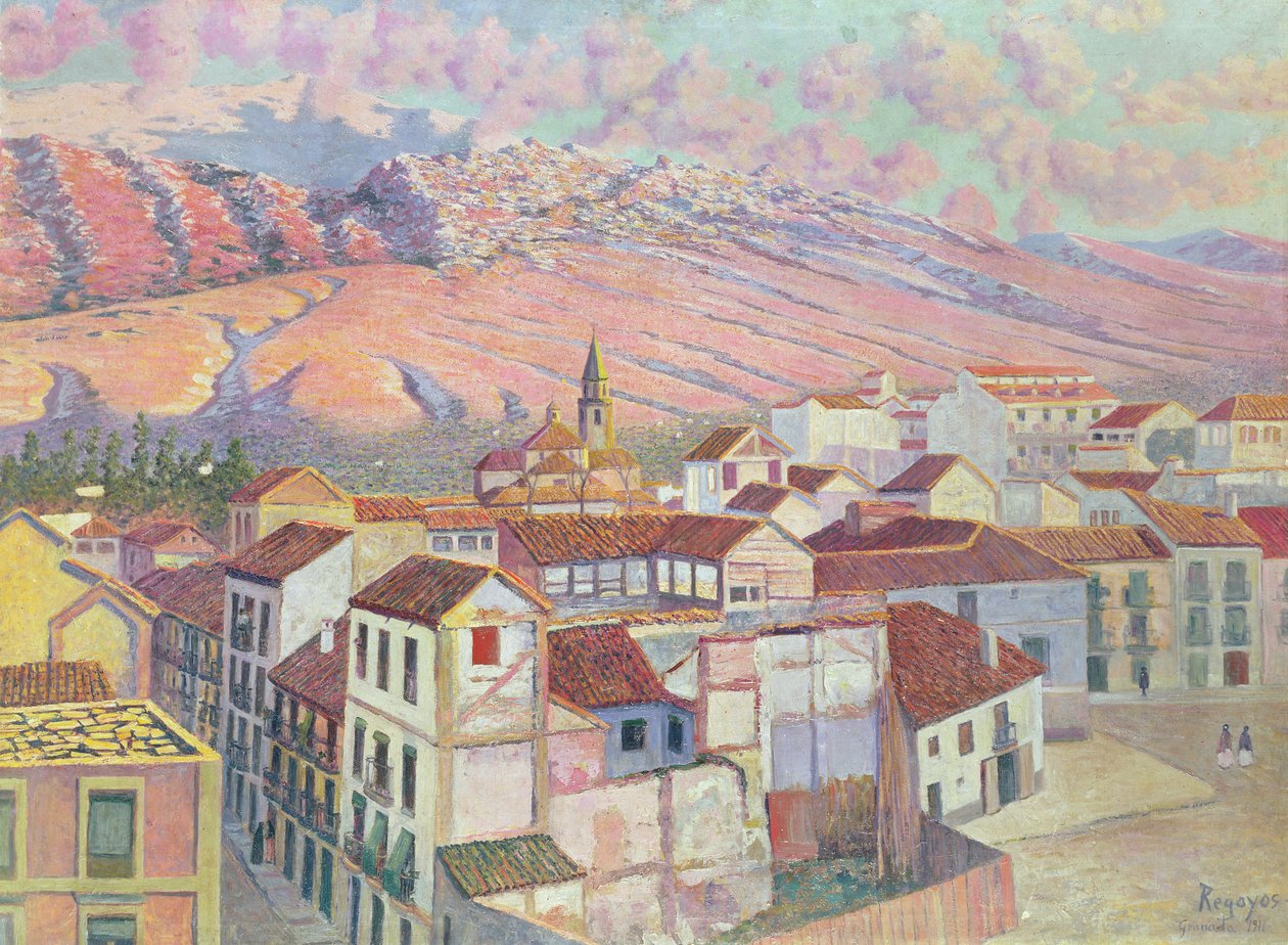 View of Granada by Diario or Dario de Regoyos y Valdes