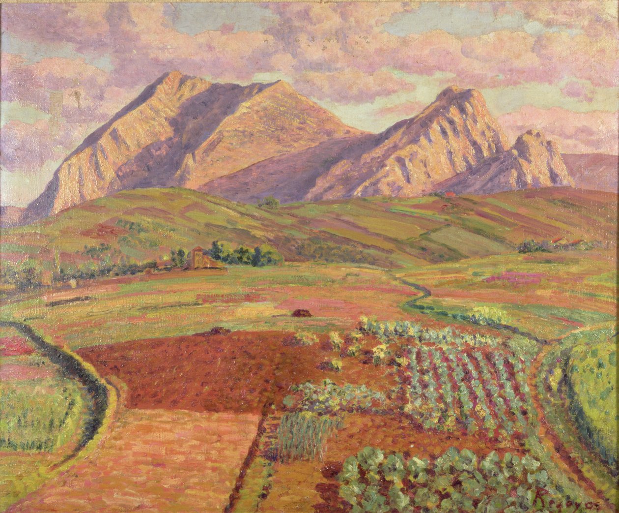 Landscape by Diario or Dario de Regoyos y Valdes