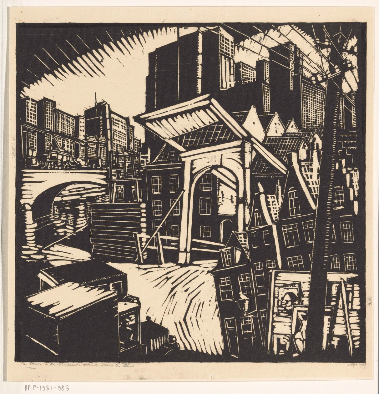 The Old and the New City by Dick Ket (signed by artist)