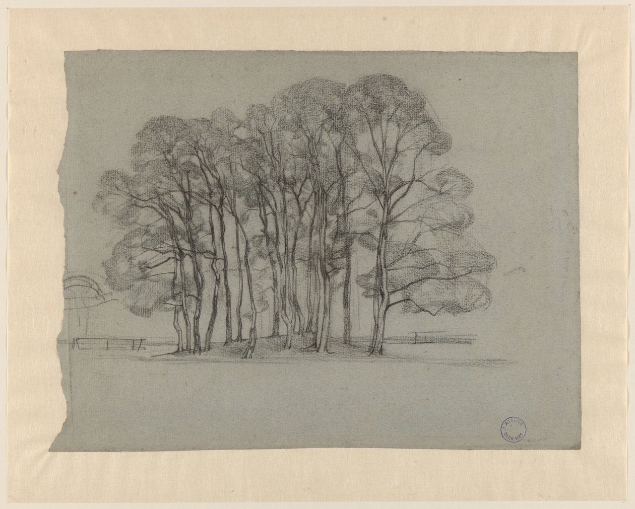 Group of Trees on a Low Hill by Dick Ket