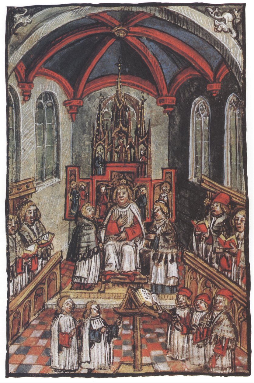 Konstanz Diocese Dispute of 1474 by Diebold Schilling the Younger
