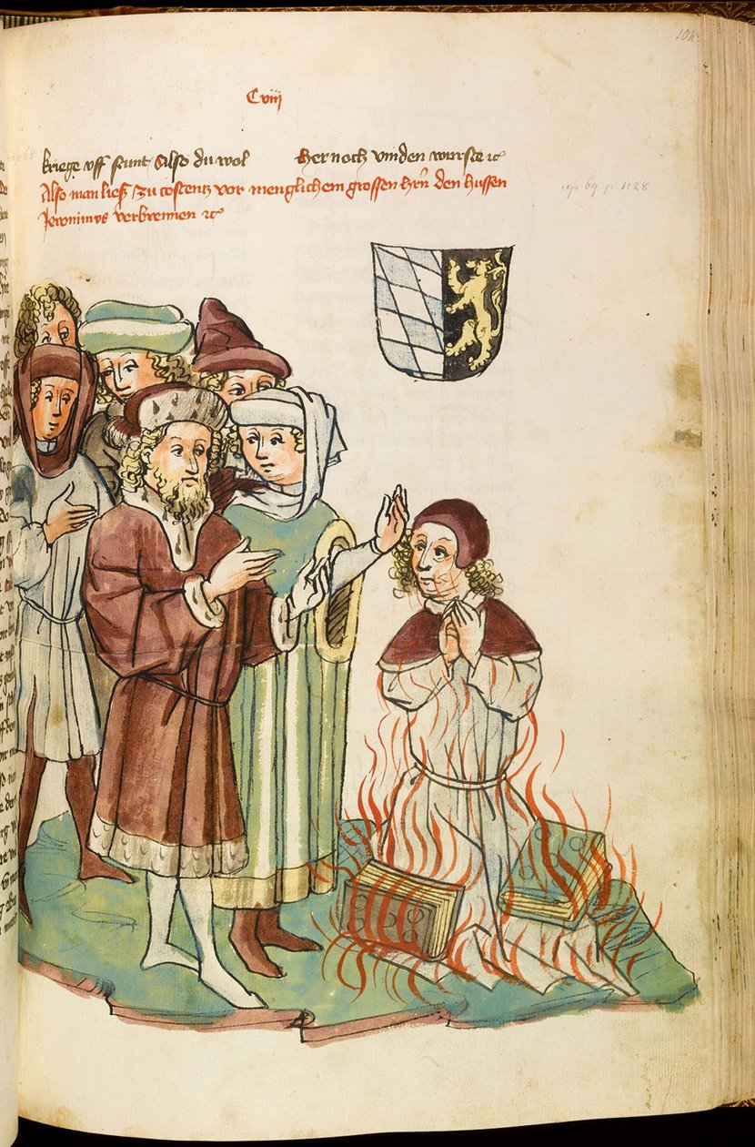 Burning of Jan Hus at the Stake (From: The Life and Times of the Emperor Sigismund by Eberhard Windeck) by Diebold, Lauber