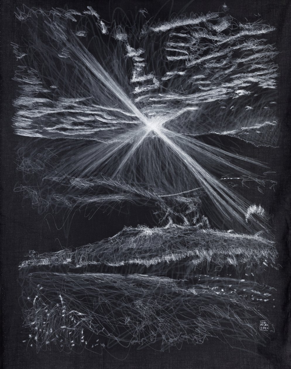 Backlight Mountains Path, 2024 by Diego Beyro