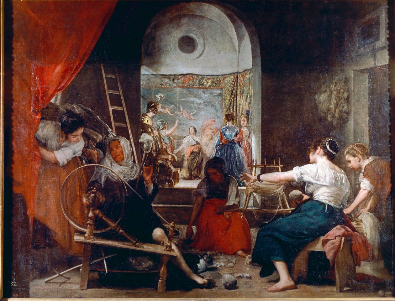 Las Hilanderas or the Fable of Arachne by Diego Velázquez