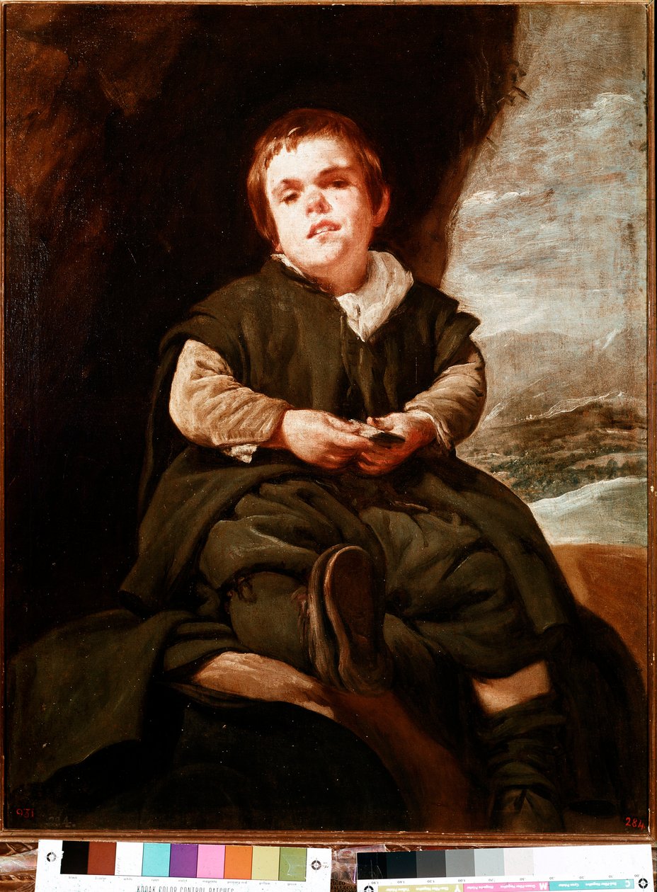 Portrait of Don Francisco Lezcano, dwarf of the Court of Spain by Diego Velázquez