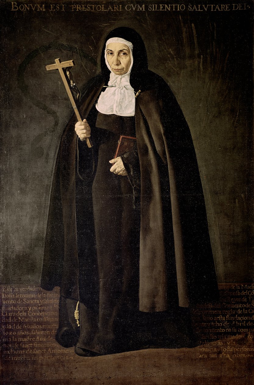 Portrait of Mother Jeronima de la Fuente by Diego Rodriguez de Silva y Velazquez