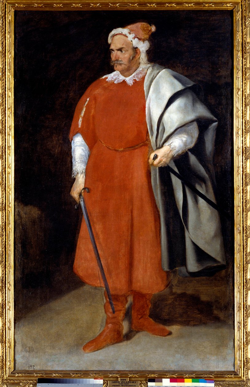Portrait of the Cristobal Jester of Castaneda Vetu in Turkish by Diego Velázquez