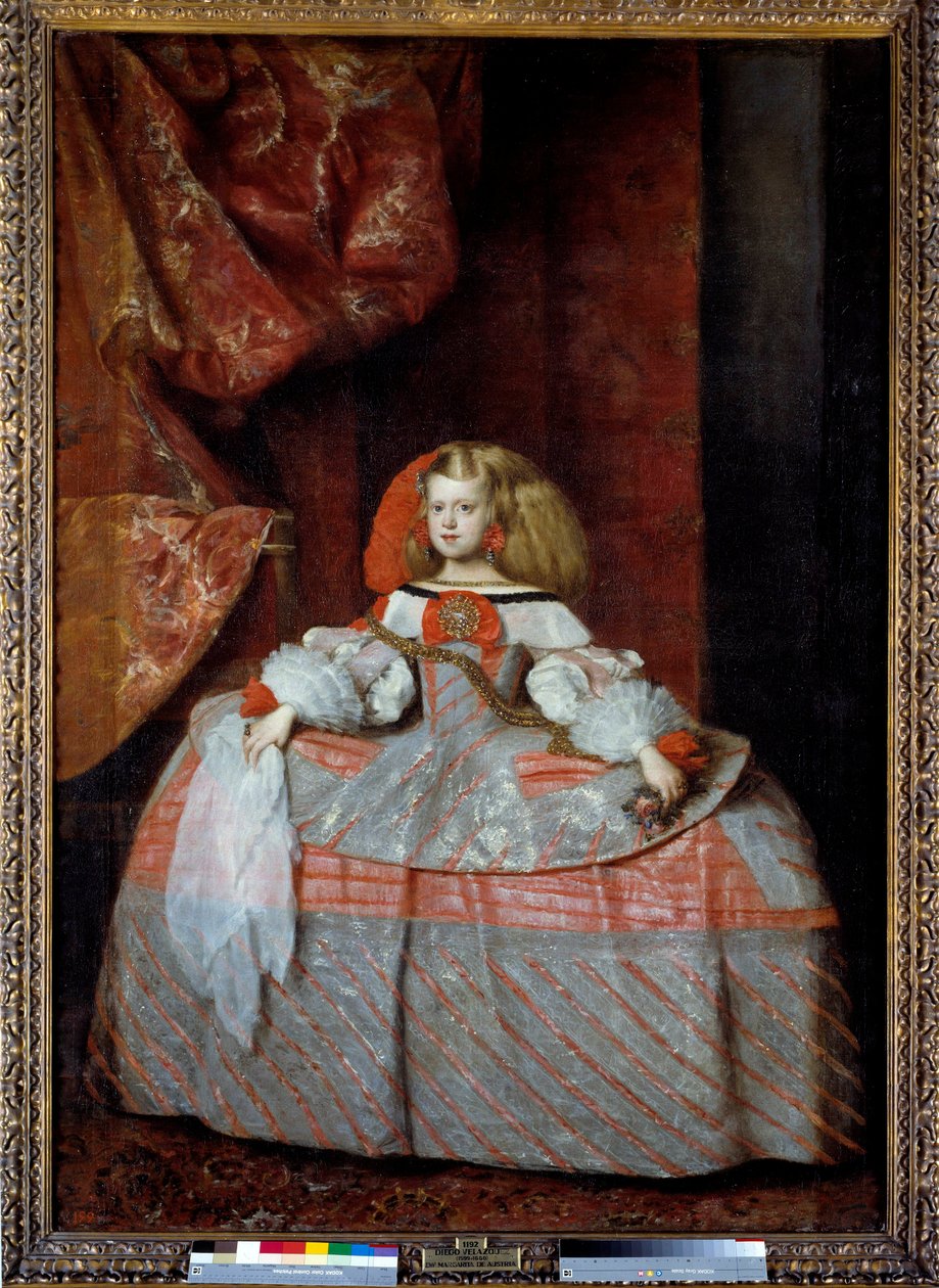 Portrait of the Infanta Margarita of Austria (1651-1673), daughter of Philip IV by Diego Velasquez (circa 1659). Dim. 2,12x1,47m. Madrid, Prado Museum by Diego Velázquez