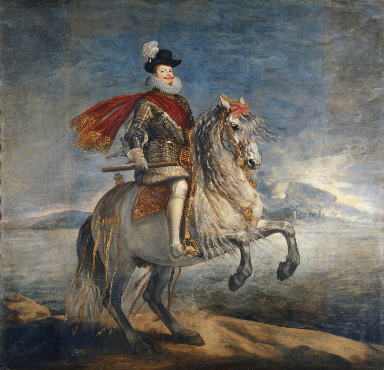 Equestrian Portrait of Philip III (1578-1621) c.1628-35 by Diego Velázquez