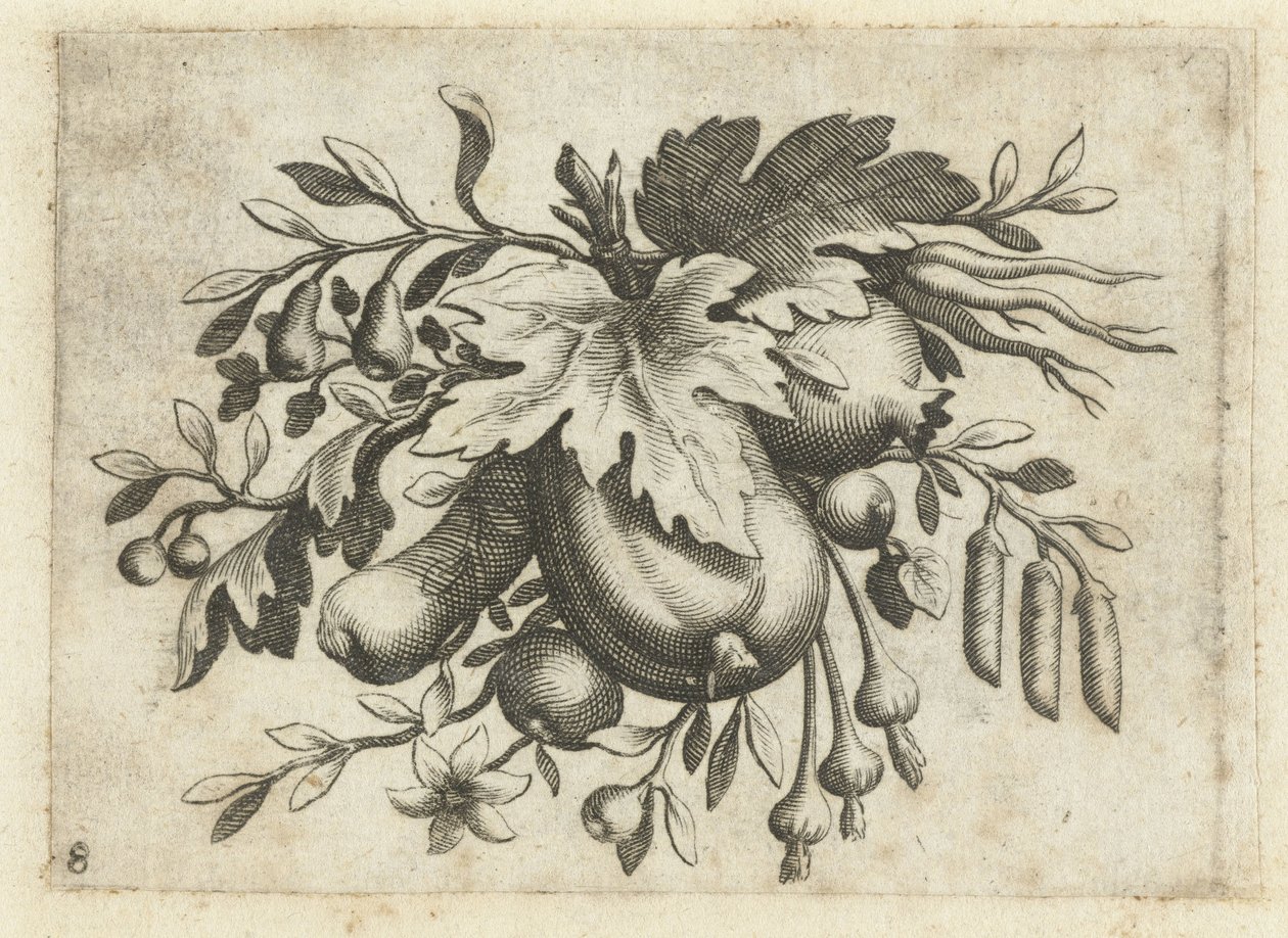 Festoon of Fruits (Fruchtenbuchlein zum Reisen dienlich) by Dietrich Krüger (attributed to)