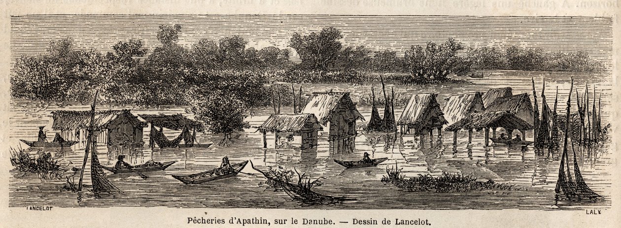 The fisheries of Apathin on the Danube by Dieudonne Auguste Lancelot