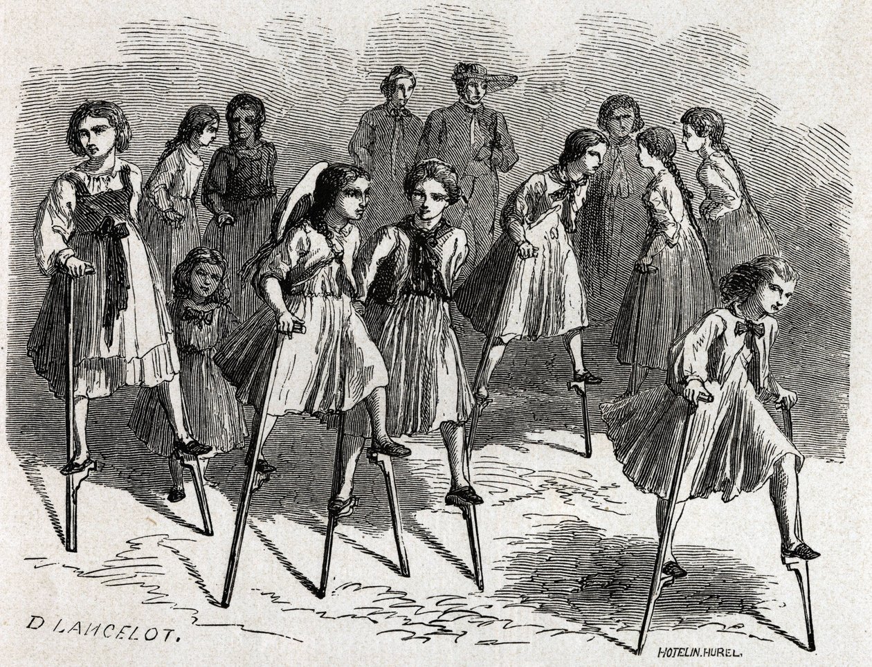 The game of the echasse at Ulm by Dieudonne Auguste Lancelot