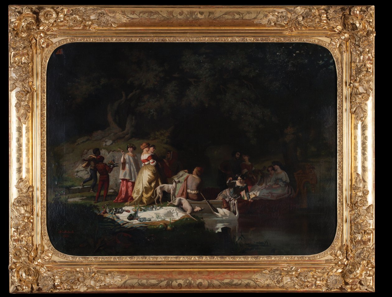 The Decameron by Boccaccio 1850 (Oil on canvas)