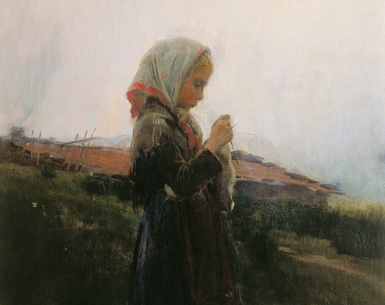 Knitting (detail) by Dionisio Baixeras Verdaguer