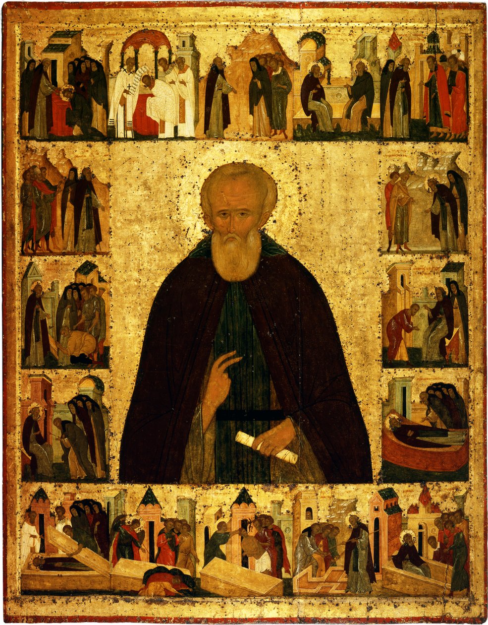 Saint Dmitry Prilutsky with scenes from his life by Dionysius
