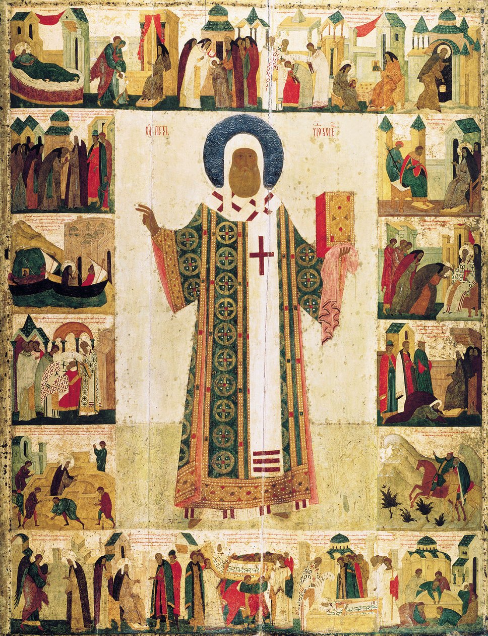 The Metropolitan Peter of Moscow with Scenes from His Life, 1480s by Dionysius
