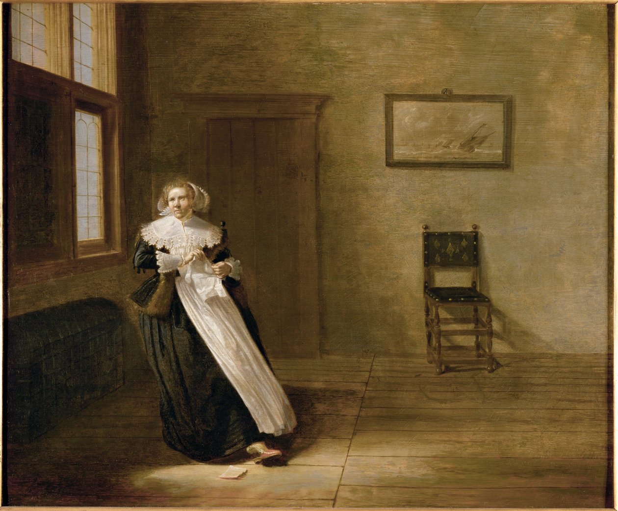 Lady Tearing Up a Letter by Dirck Hals