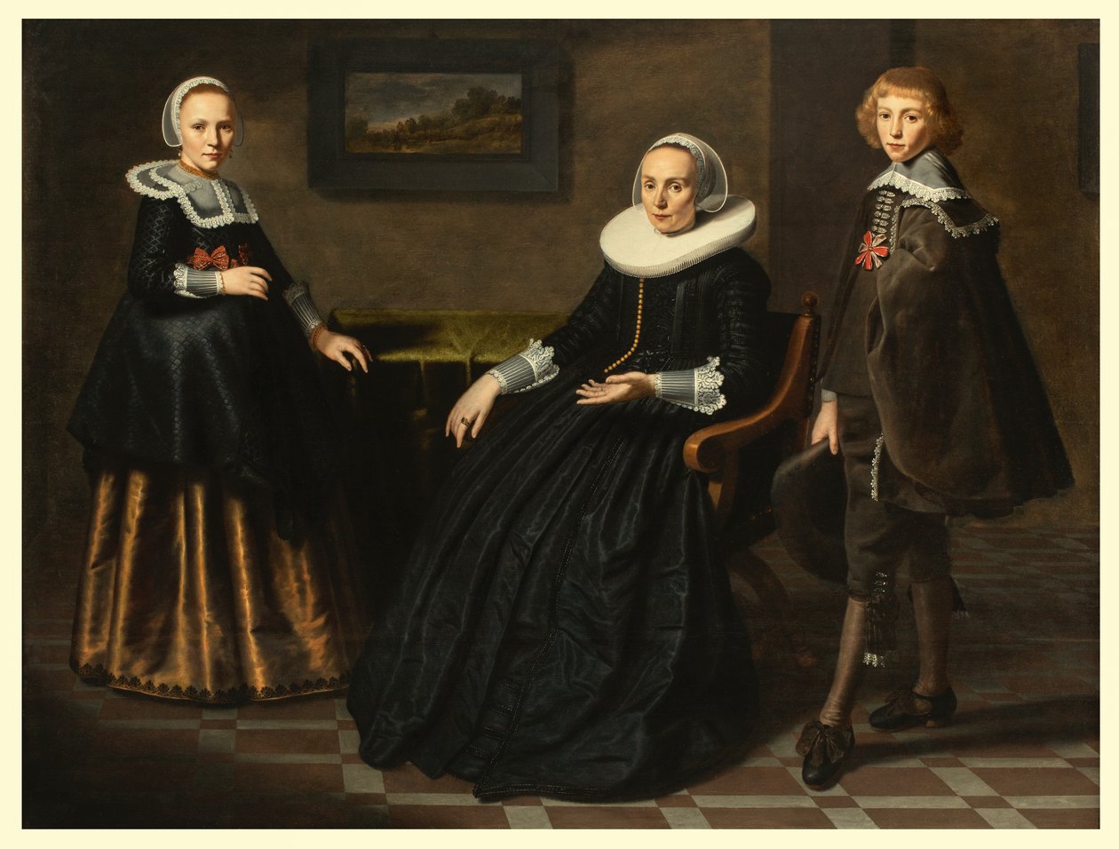 A Mother with her Son and Daughter by Dirck Santvoort