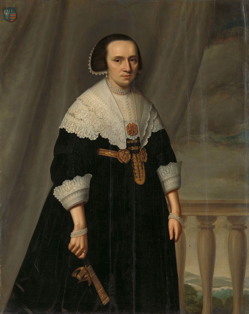Portrait of Machteld Bas by Dirck Santvoort