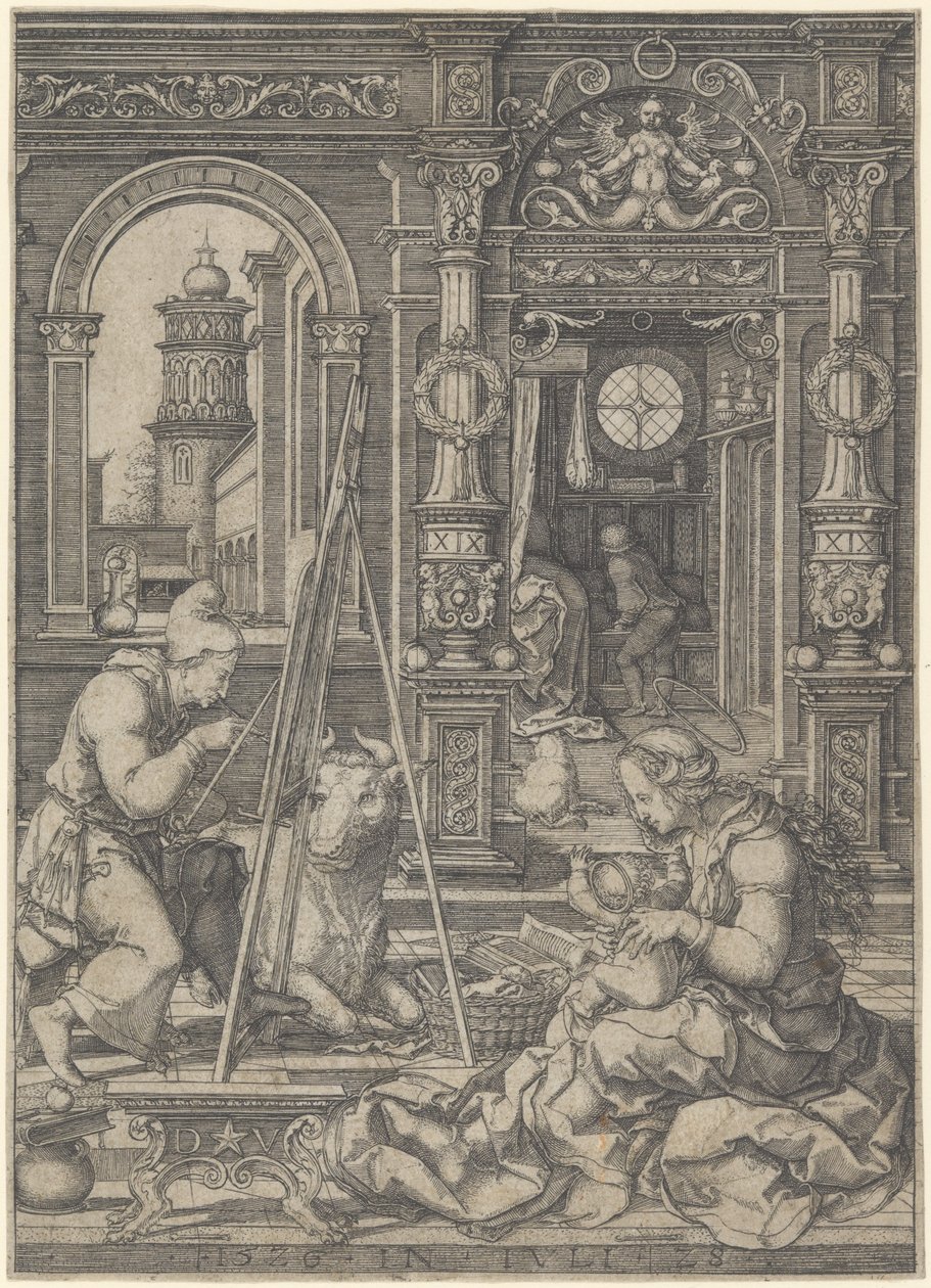 Saint Luke Painting the Virgin, 1526 by Dirck Vellert
