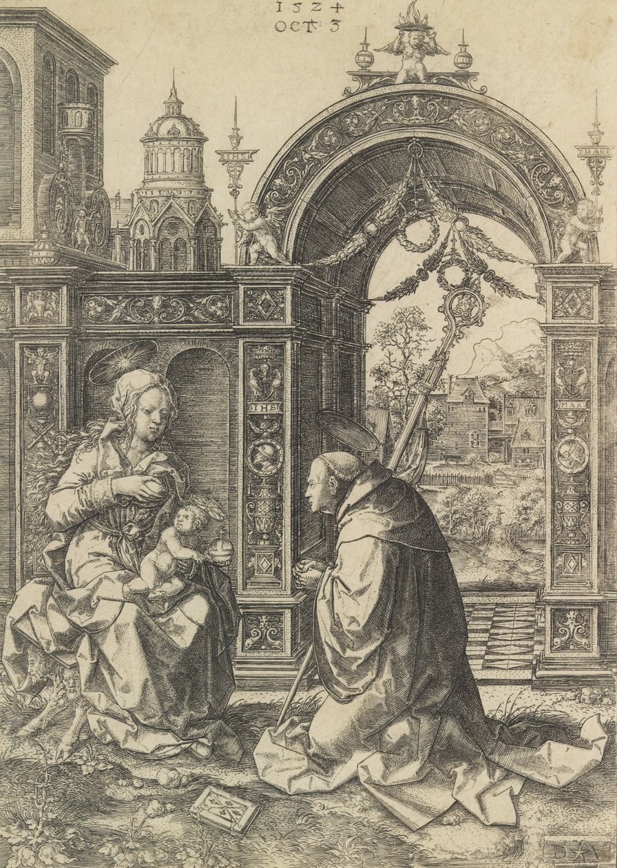St. Bernard Adoring the Christ Child by Dirck Vellert