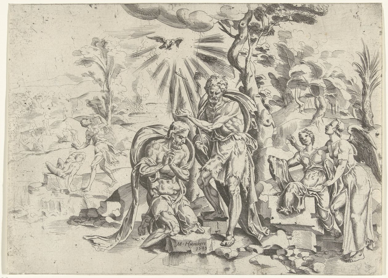 Baptism of Christ by Dirck Volckertsz. Coornhert (attributed to)