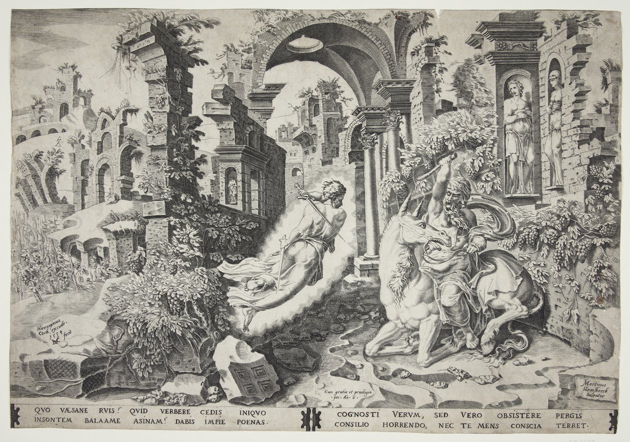 Balaam and the Angel by Dirck Volckertsz. Coornhert
