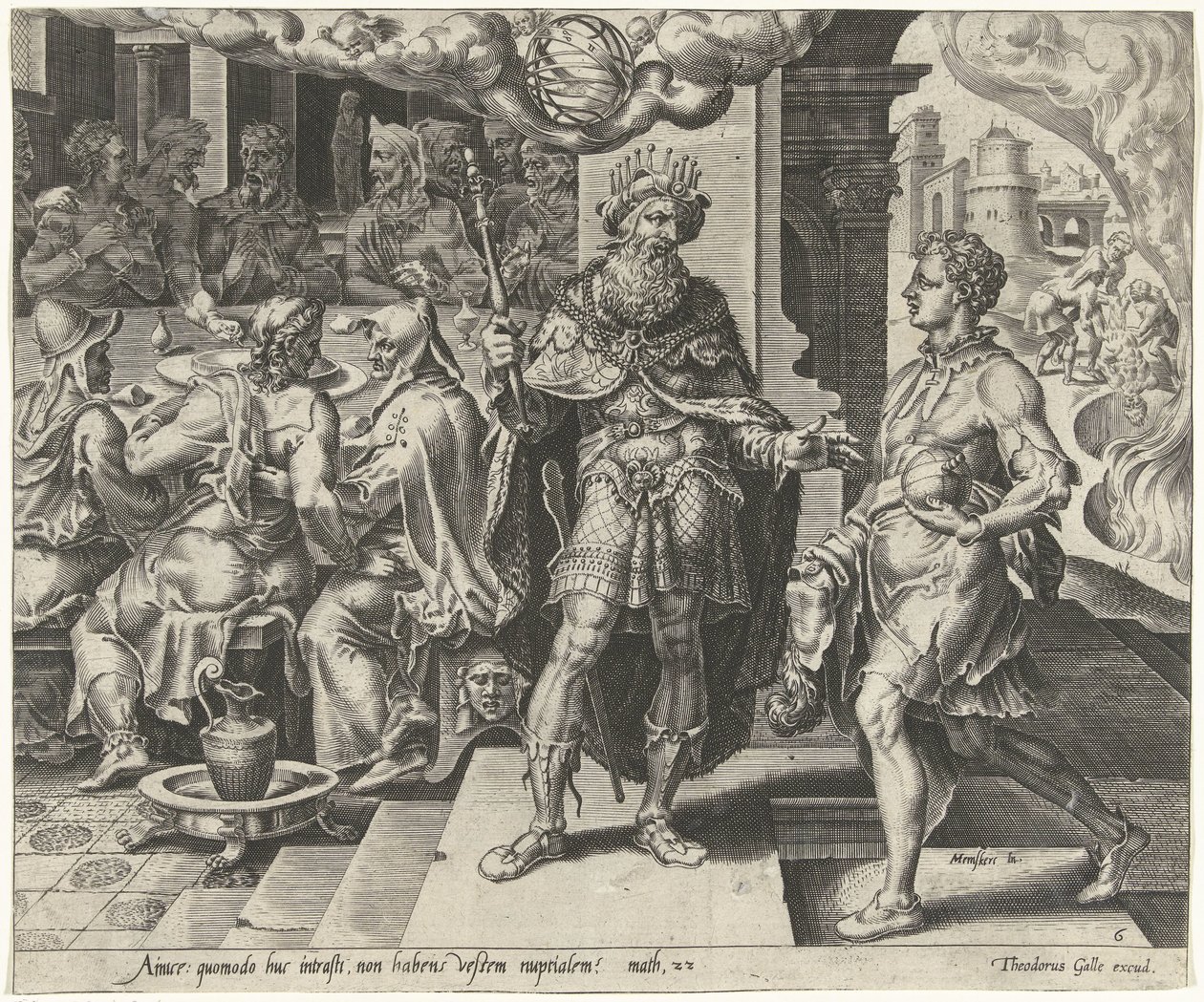 Punishment of the Man Without Wedding Garment (Parable of a Wedding Feast) by Dirck Volckertsz. Coornhert