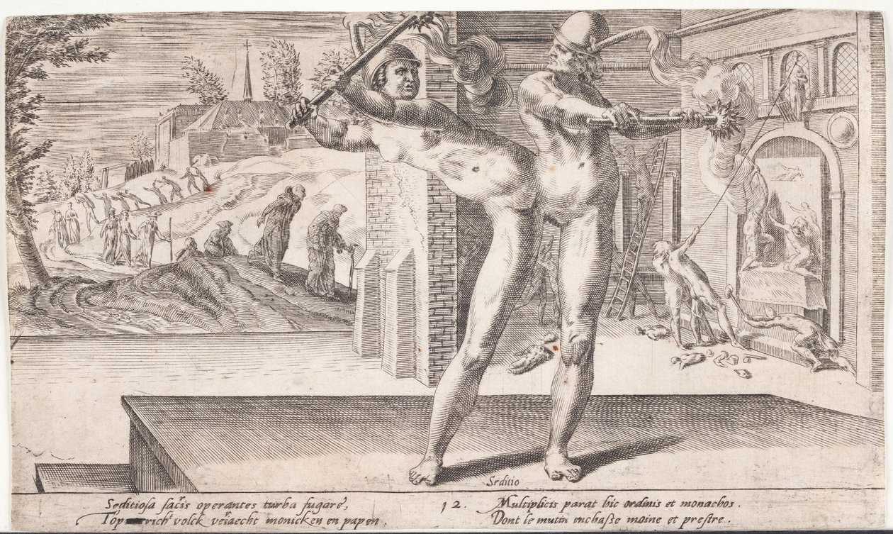 The Rebellious People Destroying the Icons and Chasing Away the Clergy by Dirck Volckertsz. Coornhert