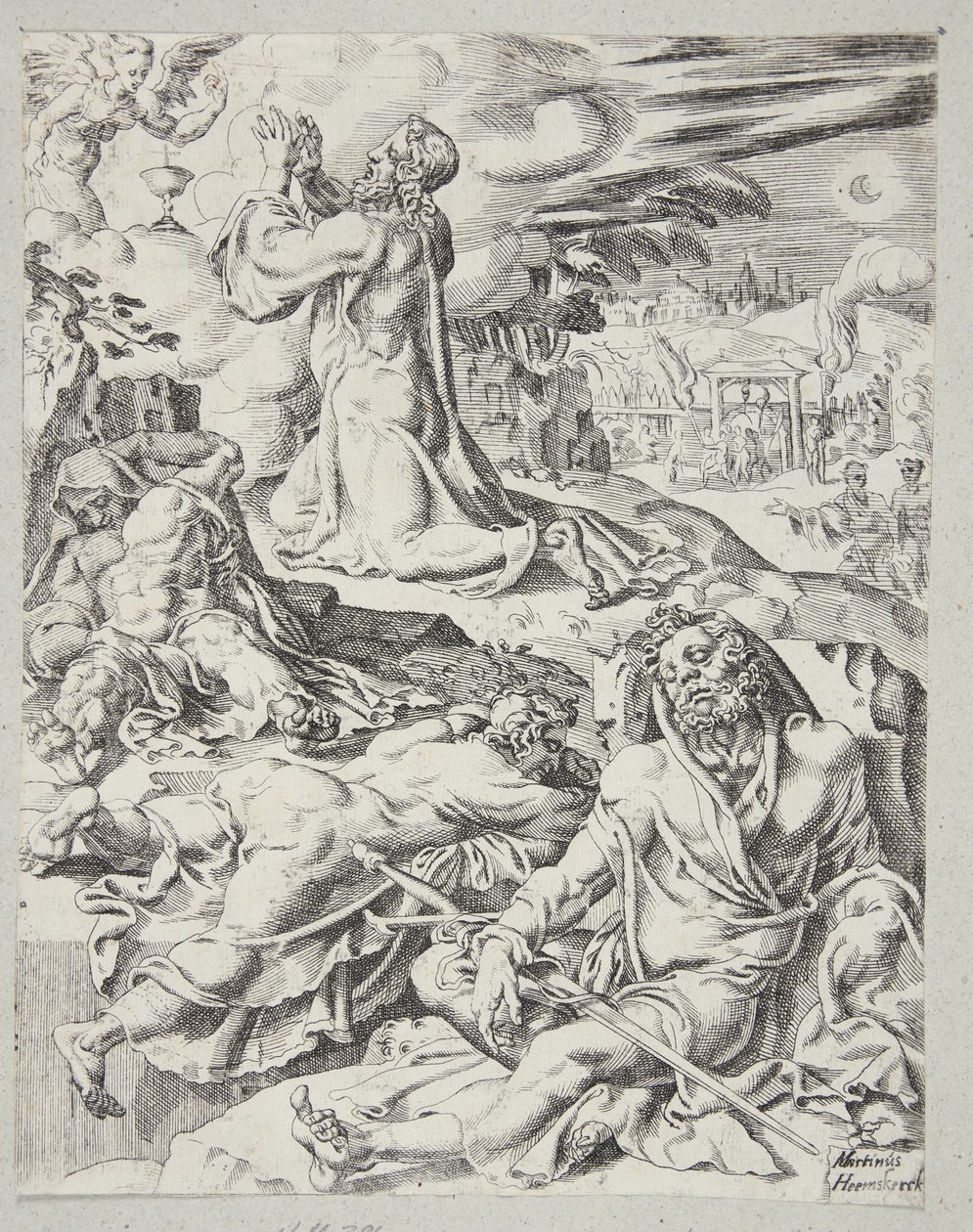 The Agony in the Garden by Dirck Volckertsz. Coornhert