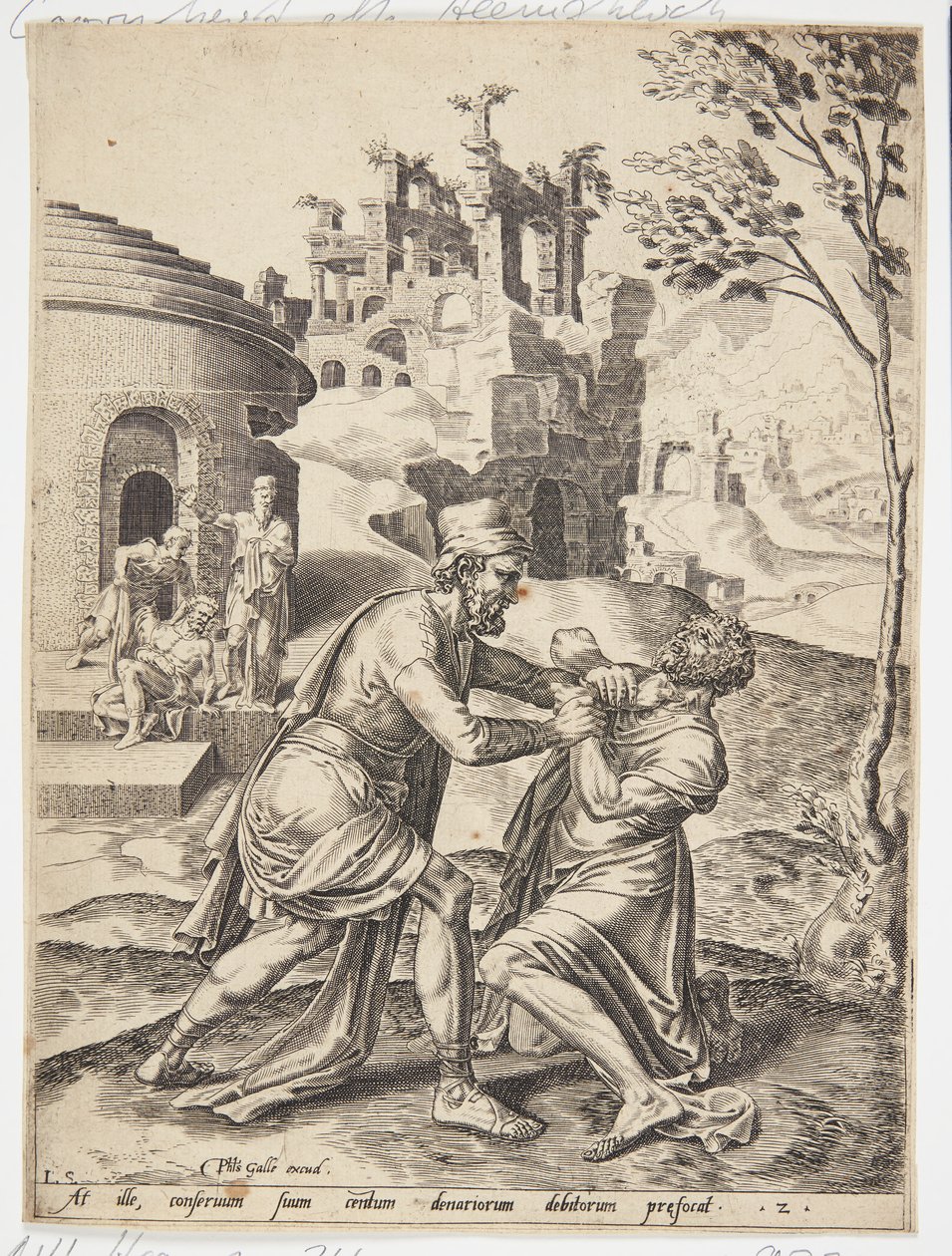 The Servant Forcing a Fellow Servant to Pay His Debt by Dirck Volckertsz. Coornhert