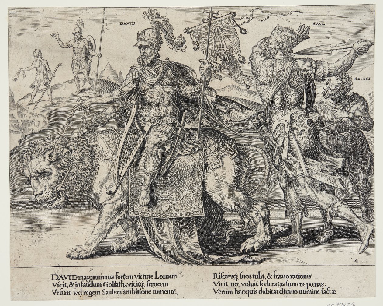 The triumph of David by Dirck Volckertsz. Coornhert