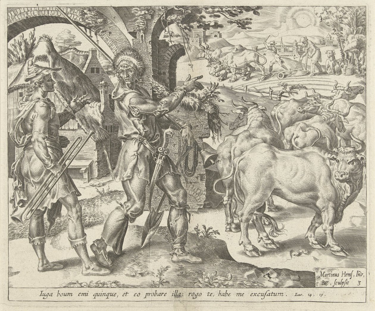 Second Pretext: The New Flock (Parable of a Wedding Feast) (series title) by Dirck Volckertsz. Coornhert