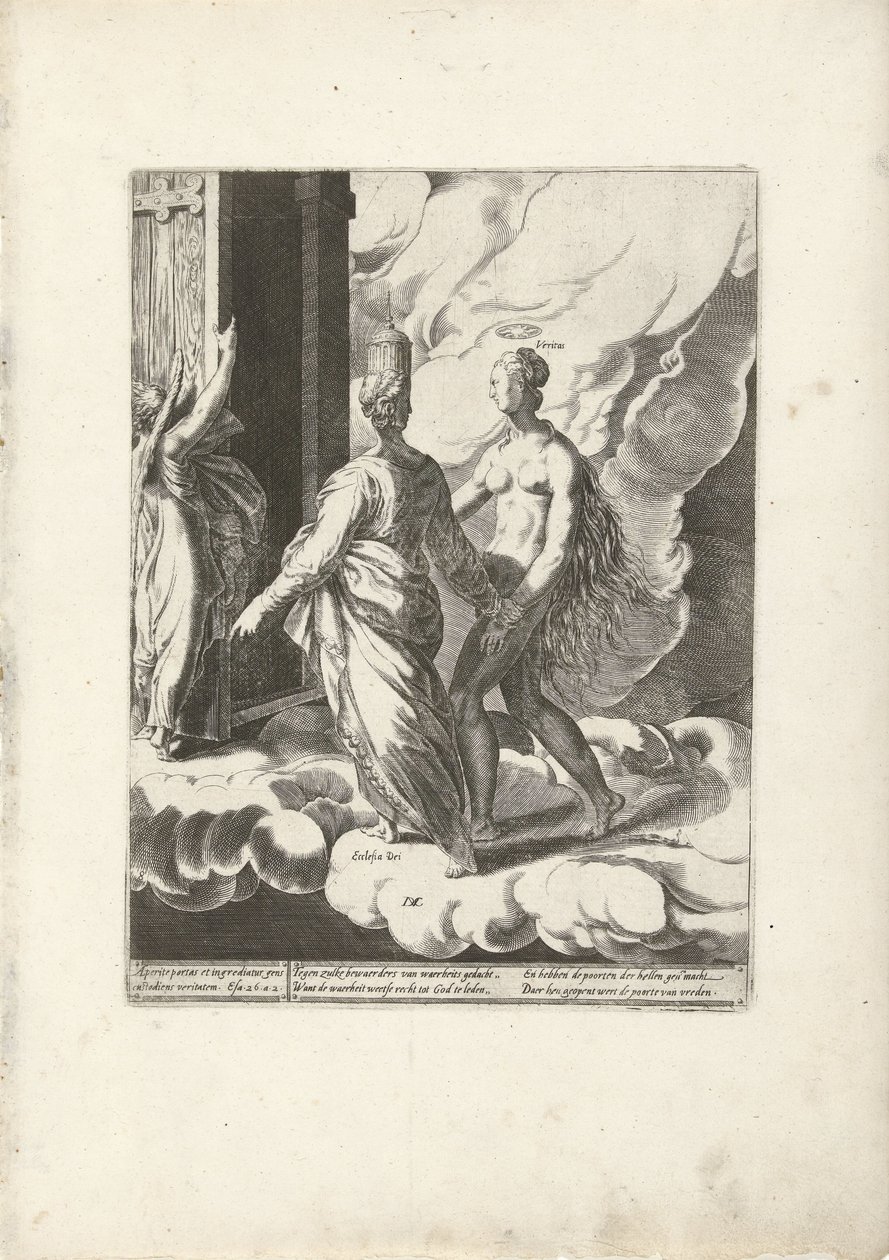 For the True Congregation of God, Heaven is Open by Dirck Volckertsz. Coornhert