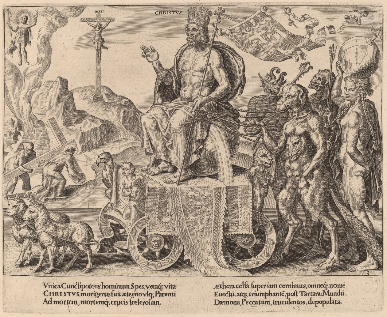 The Triumph of Christ by Dirck Volckertz Coornhert after Maerten van Heemskerck