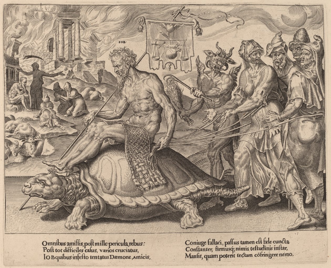 The Triumph of Job by Dirck Volckertz Coornhert after Maerten van Heemskerck