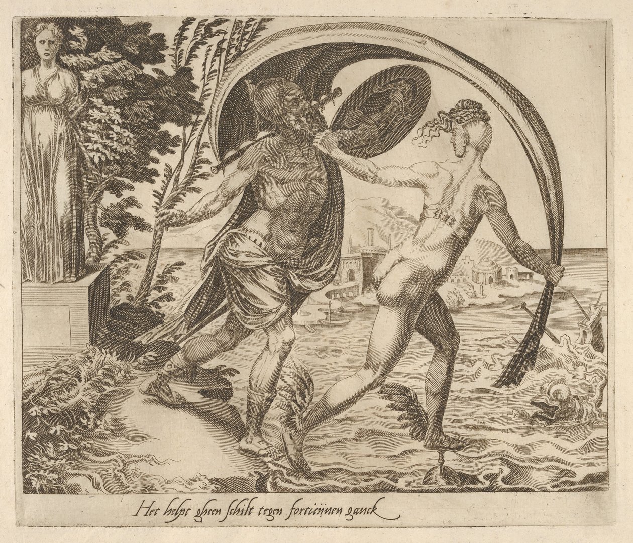 A Shield is of No Use When Fortune Turns Her Back from Six Sayings About Fortune by Dirck Volkertsen Coornhert