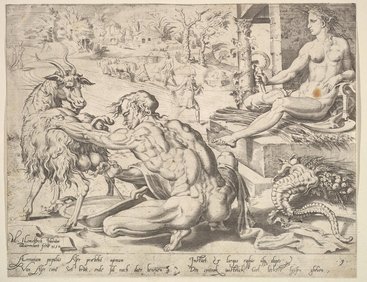 Asher, from the series The Twelve Patriarchs, 1550 by Dirck Volkertsen Coornhert