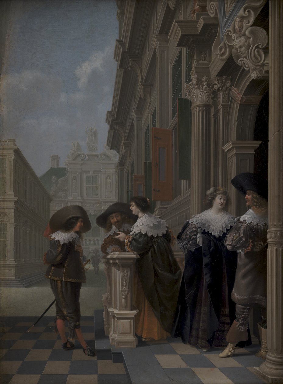 Conversation Outside a Palace by Dirck van Delen