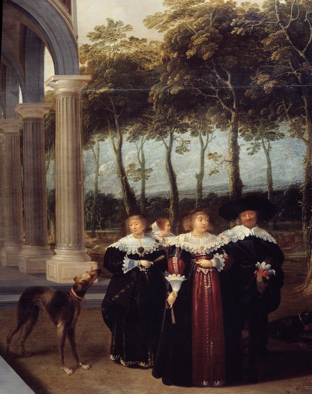 Couple Walking (Detail) by Dirck van Delen