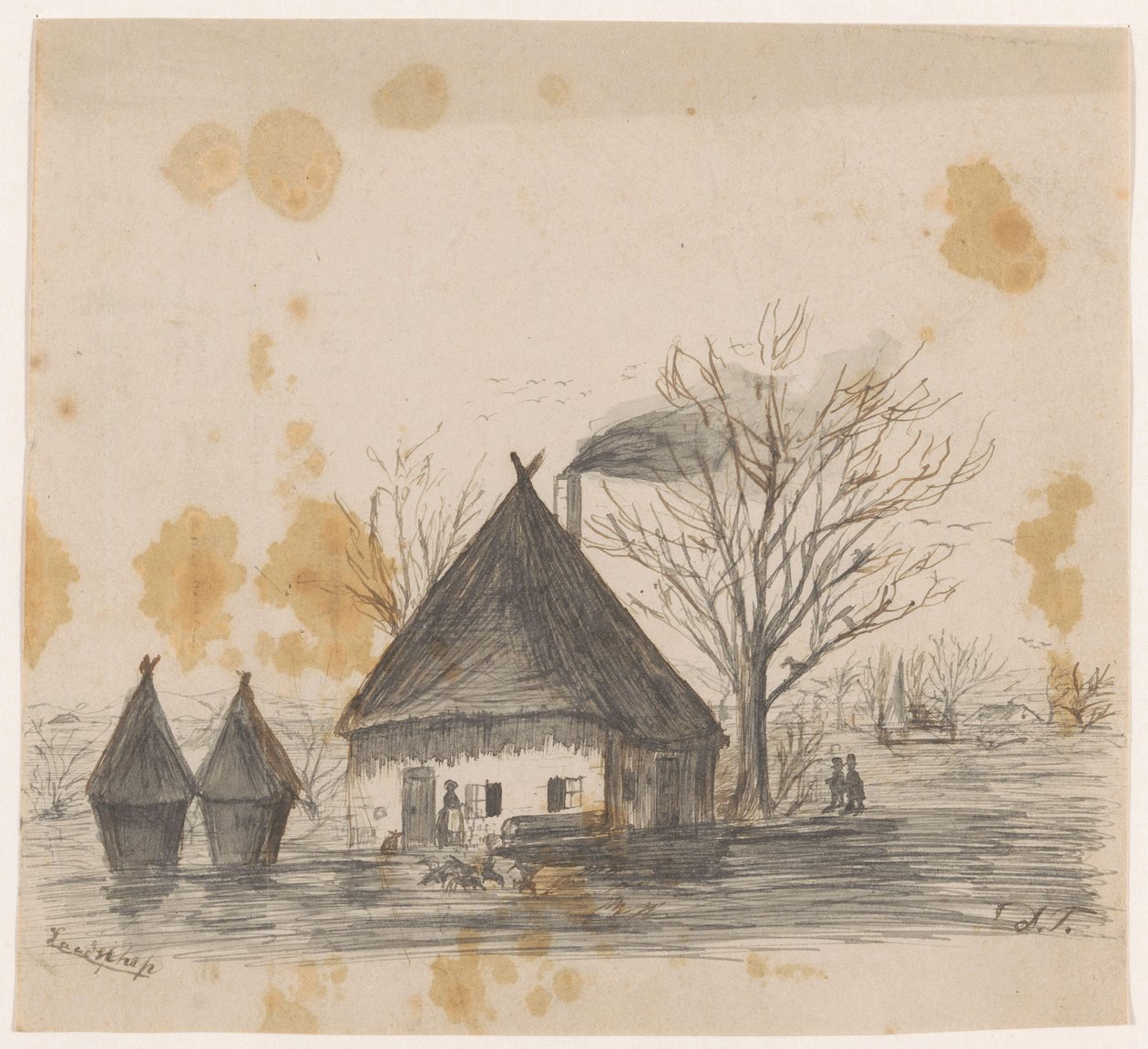 Landscape by Dirk Arnoldus Tavenraat (signed by artist)