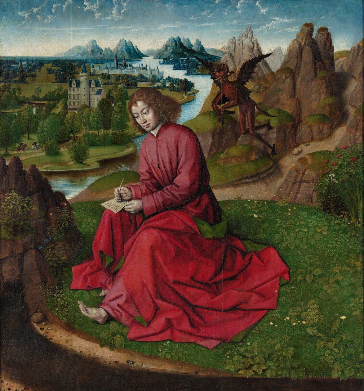 Saint John the Evangelist on Patmos, ca 1465 by Dirk Bouts